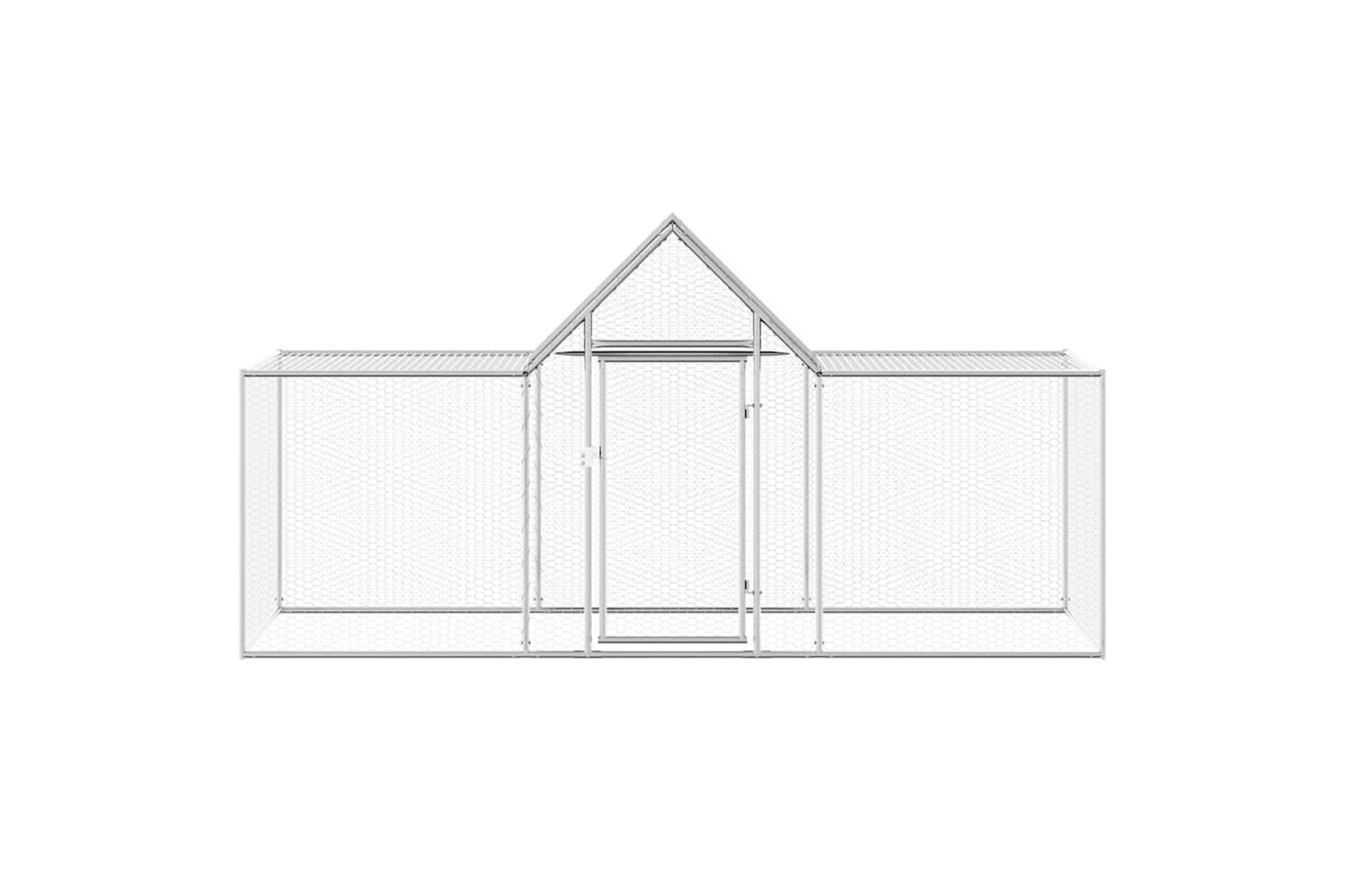 Vidaxl Chicken Coop 3x1x1.5 M Galvanised Steel-2