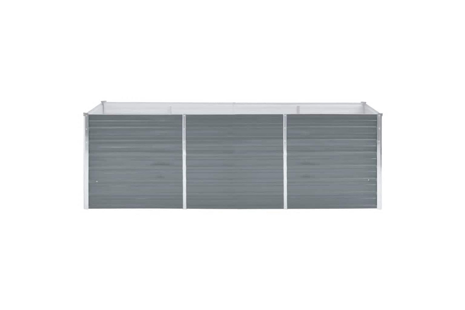 vidaXL 44840 Garden Raised Bed Galvanised Steel 240x80x77cm Grey-2