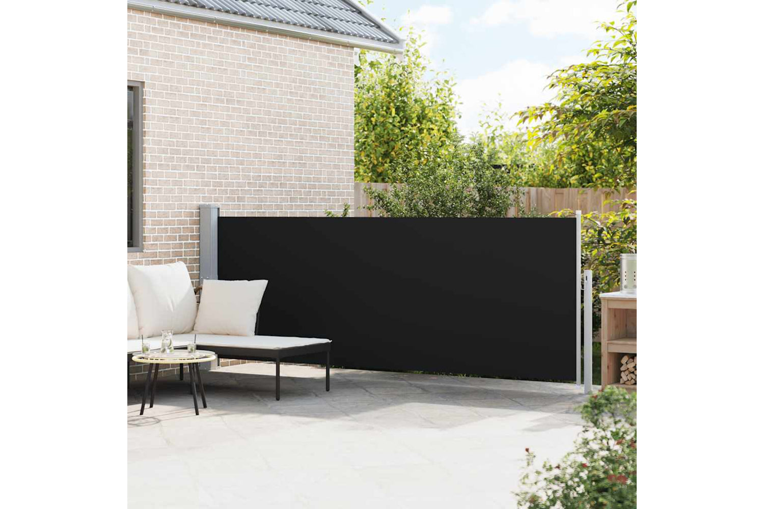 vidaXL 48394 Patio Retractable Side Awning 140x500cm Black-2