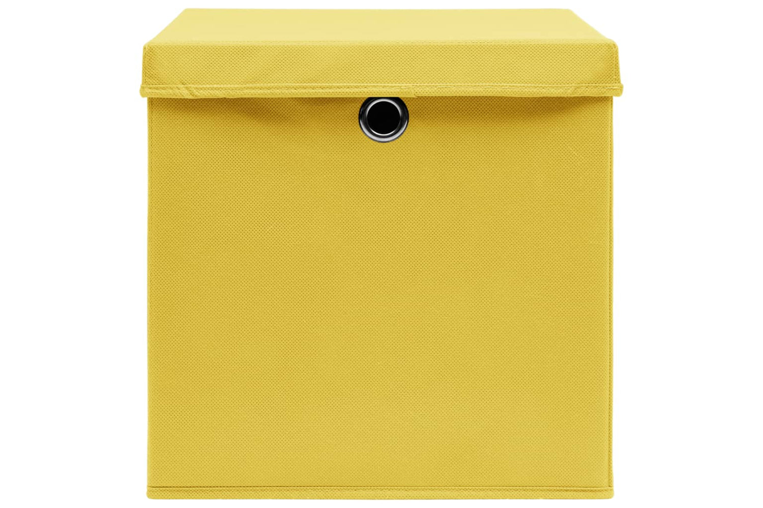 Vidaxl 288368 Storage Boxes With Lids 10 Pcs Yellow 32x32x32 Cm Fabric-4
