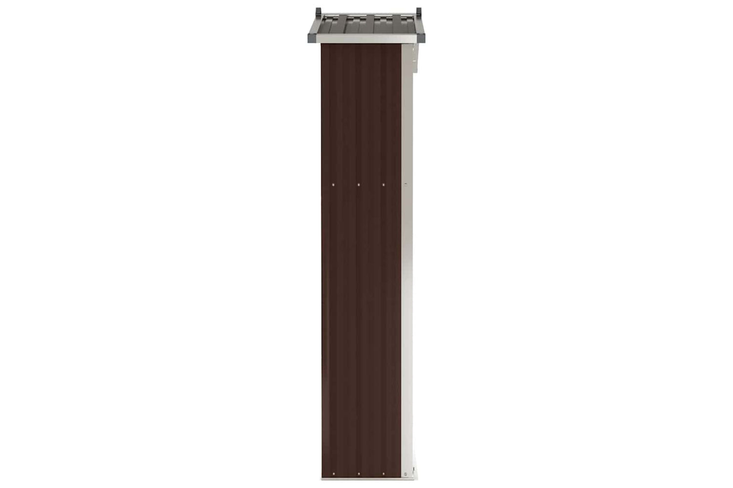 vidaXL 46304 Garden Shed Brown 107.5x46x183cm Galvanised Steel-4