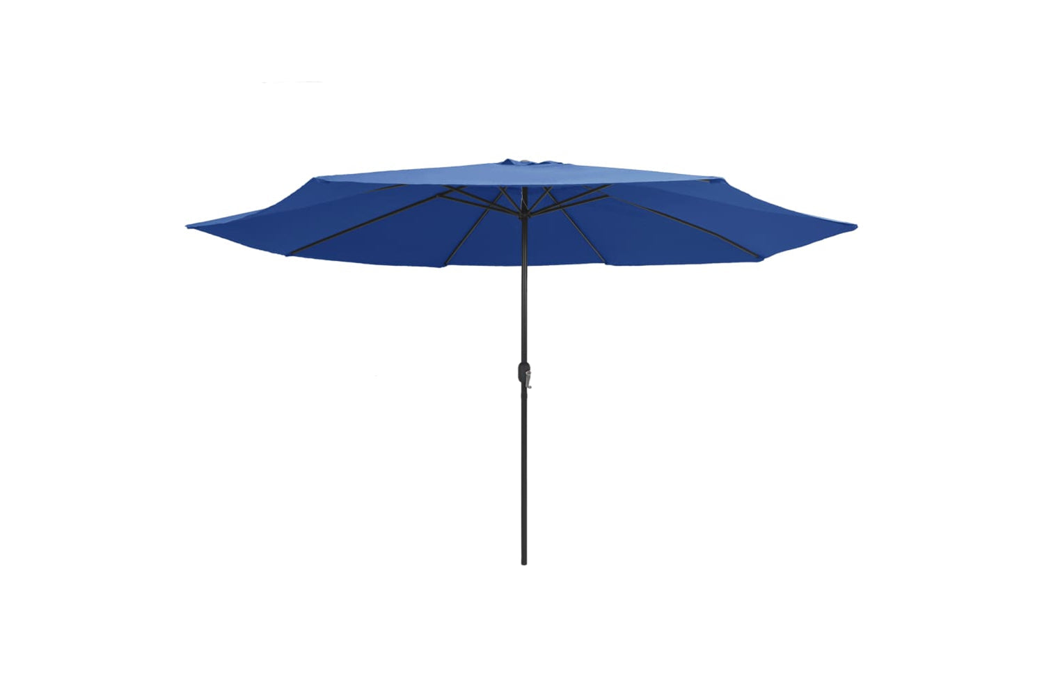 vidaXL Outdoor Parasol With Metal Pole 390cm Azure Blue-2