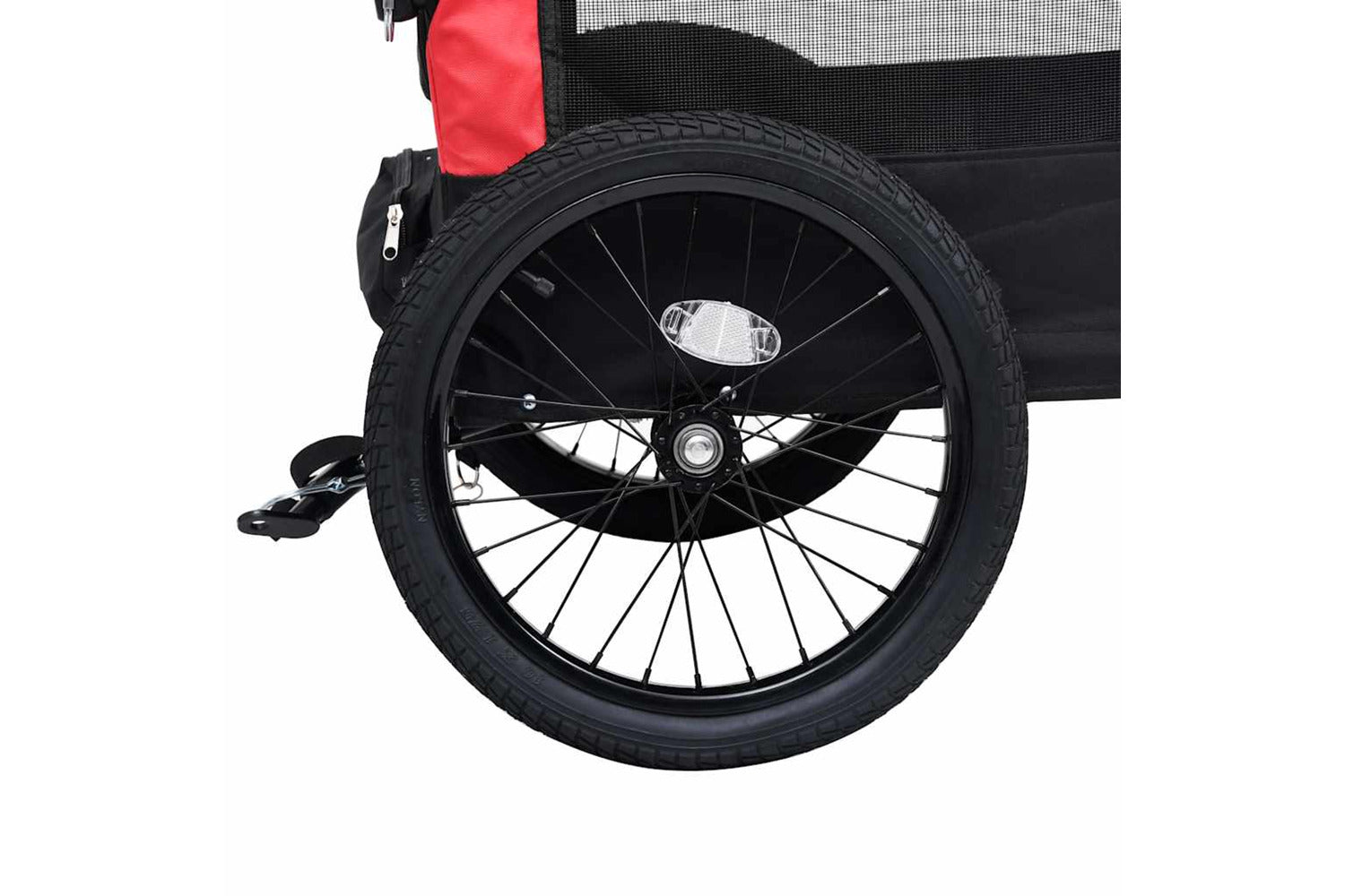 Vidaxl 2-in-1 Pet Bike Trailer & Jogging Stroller Red And Black-9