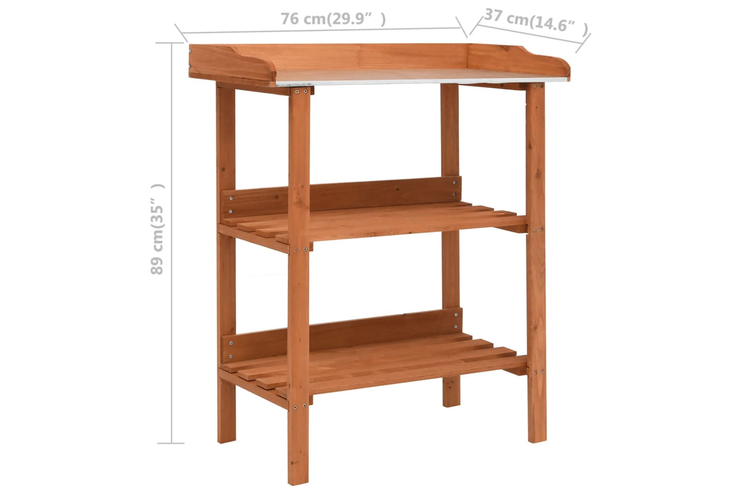 vidaXL 47244 Plant Stand 76x37x89cm Firwood-7