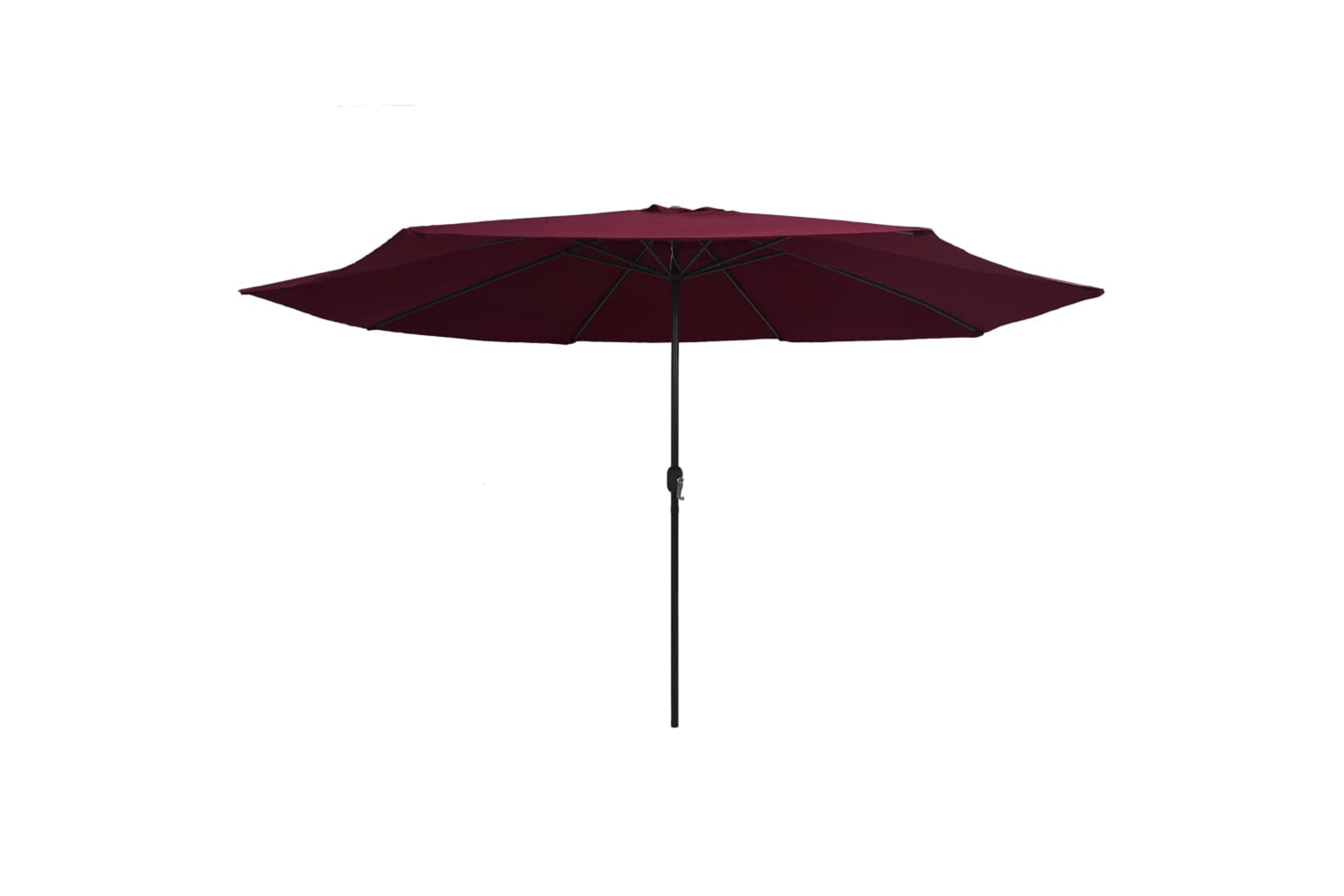 vidaXL Outdoor Parasol With Metal Pole 390cm Bordeaux Red-2