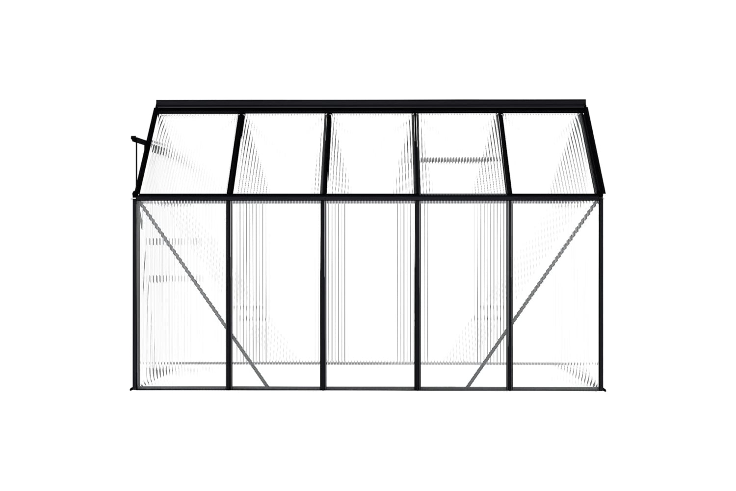 Vidaxl 48211 Greenhouse Anthracite Aluminium 5.89 Mâ²-4