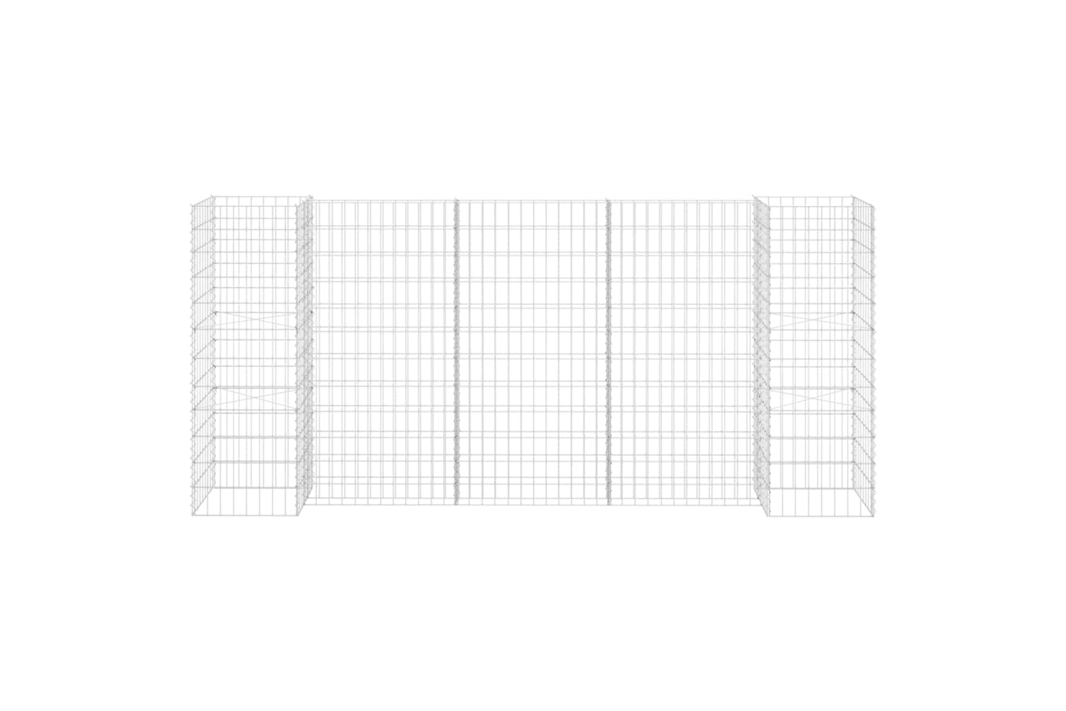 vidaXL 145662 H-shaped Gabion Planter Steel Wire 260x40x120cm-2