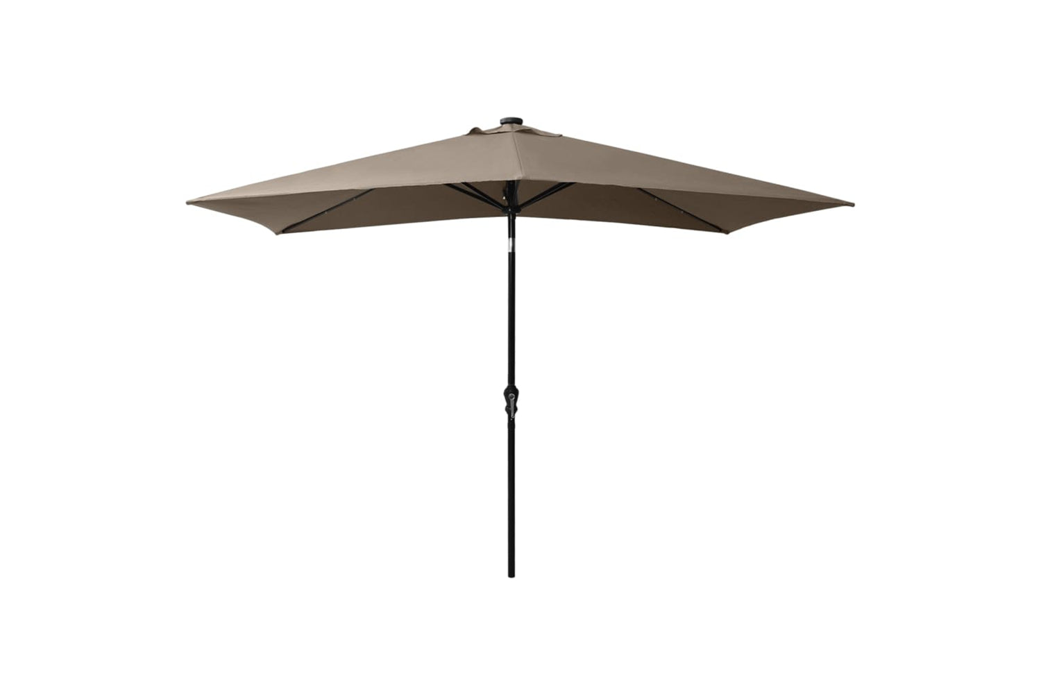 Vidaxl 313789 Parasol With Leds And Steel Pole Taupe 2x3 M-3