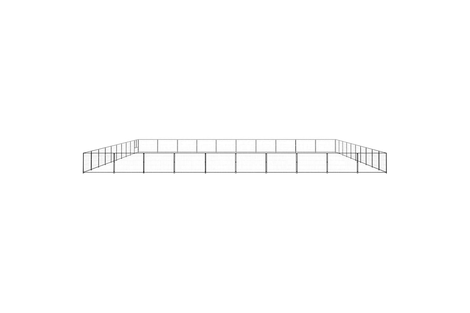 Vidaxl 3082197 Dog Kennel Black 100 M2 Steel-3