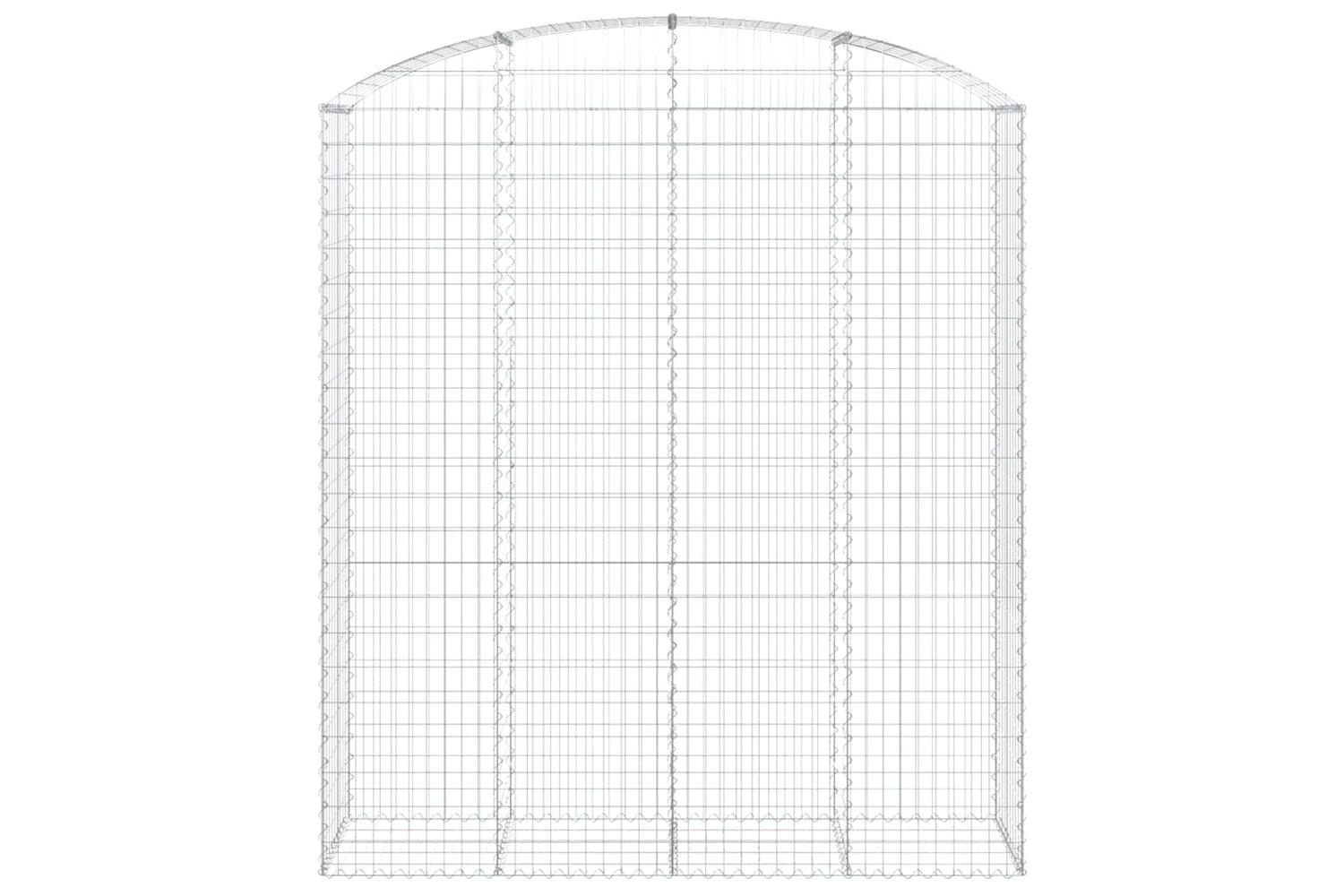 vidaXL 153481 Arched Gabion Basket 200x50x220/240cm Galvanised Iron-2