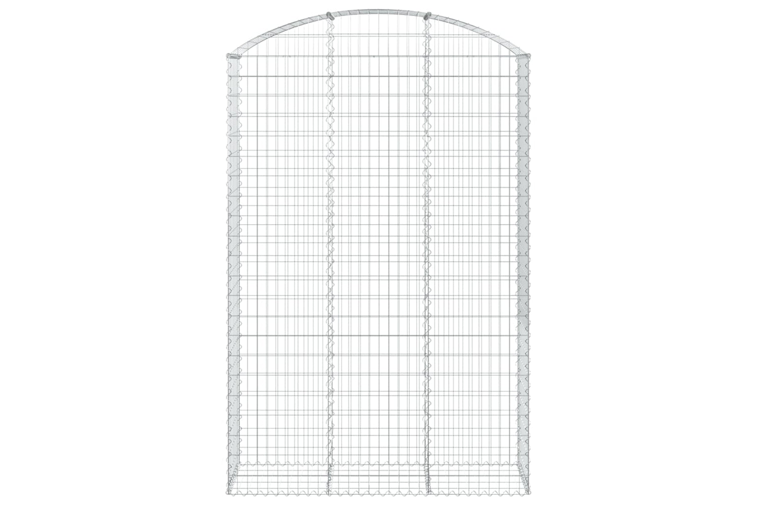 vidaXL 153461 Arched Gabion Basket 150x50x220/240cm Galvanised Iron-2