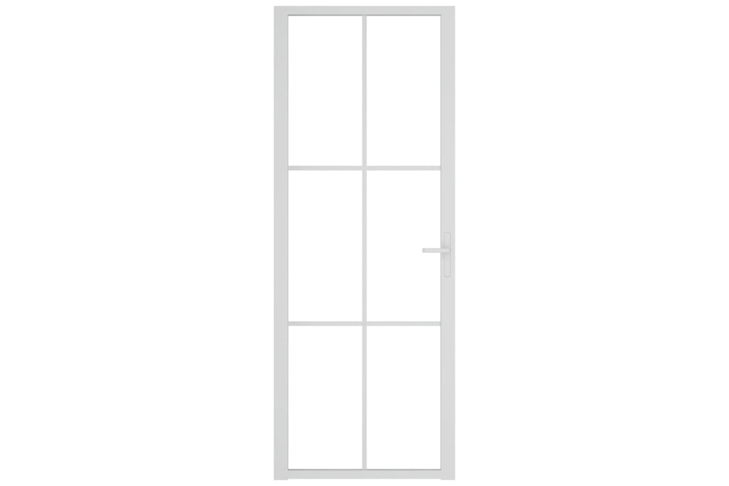 vidaXL 350572 Interior Door 76x201.5cm White Esg Glass And Aluminium-2