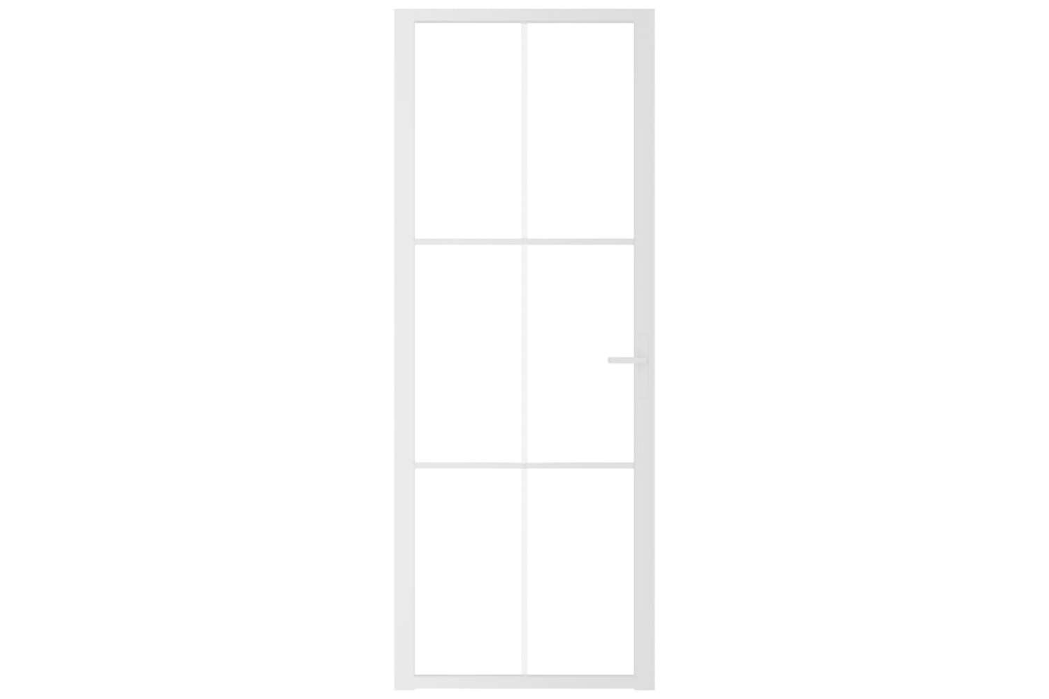 vidaXL 350572 Interior Door 76x201.5cm White Esg Glass And Aluminium-3