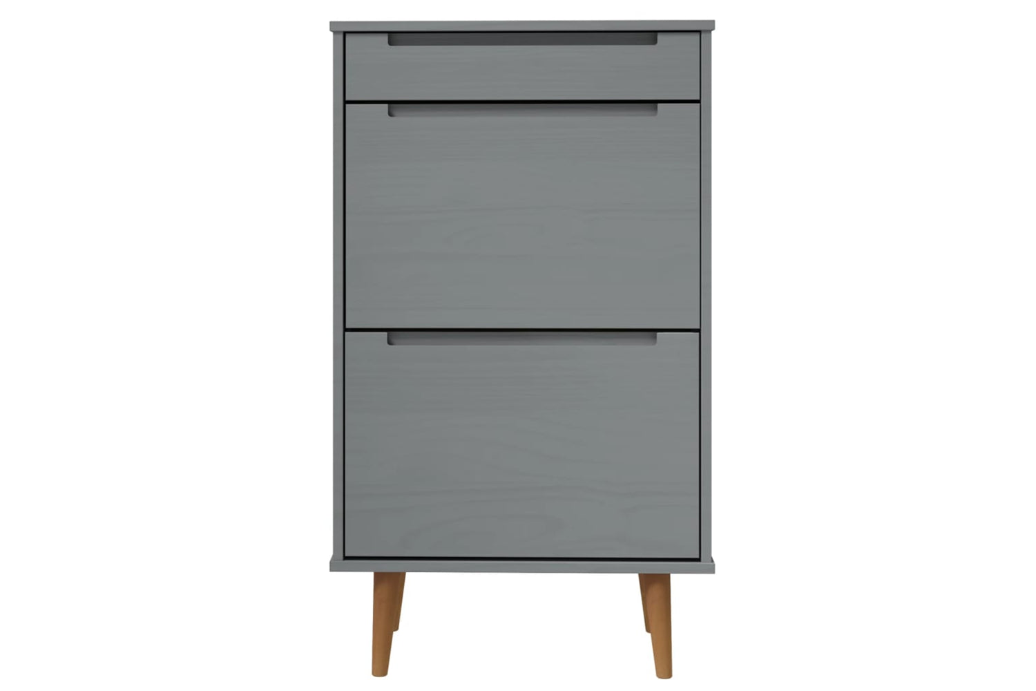 vidaXL 350527 Shoe Cabinet Molde Grey 59,5x35x103cm Solid Wood Pine-3
