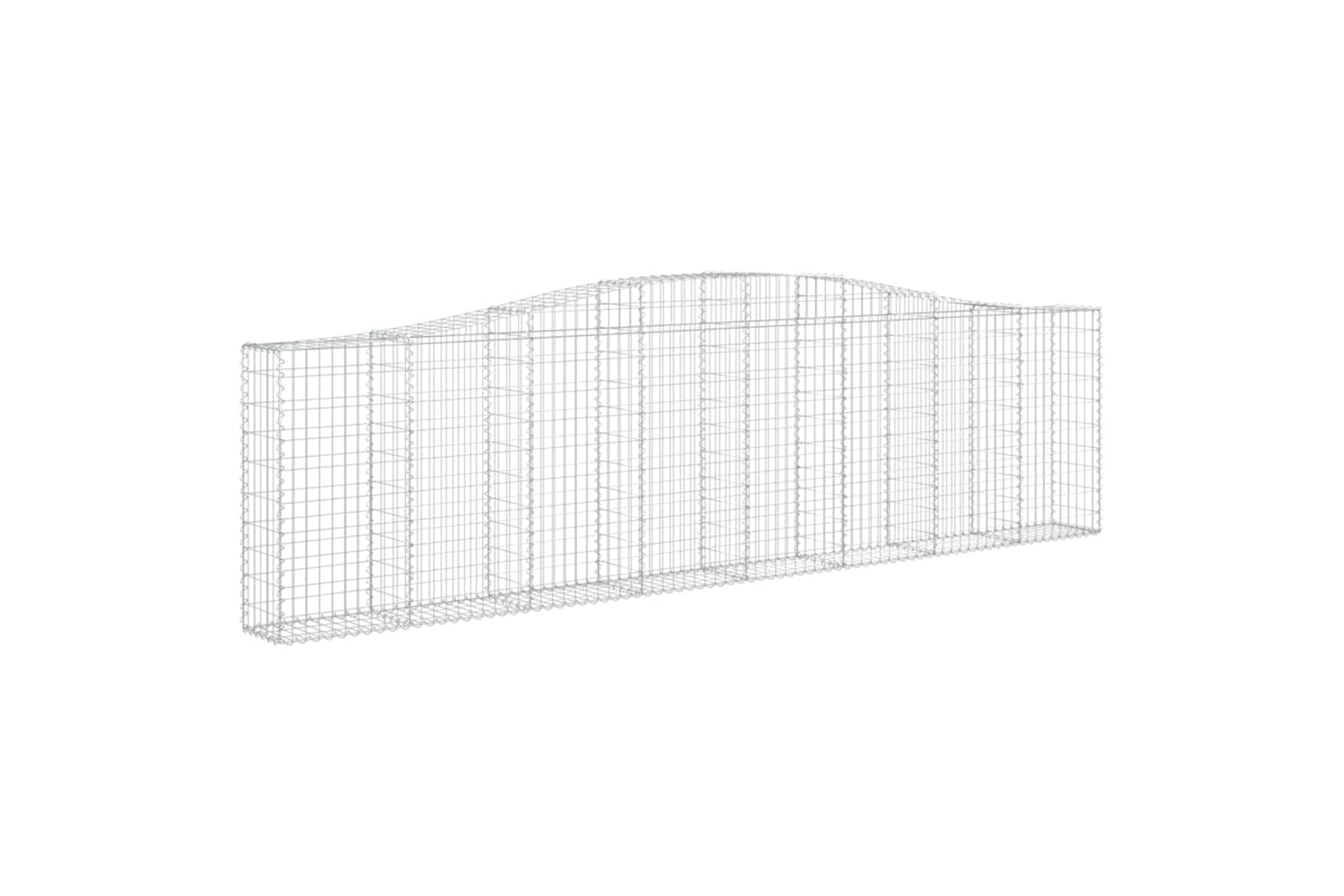 vidaXL 3145829 Arched Gabion Baskets 5 Pcs 400x30x100/120cm Galvanised Iron-2