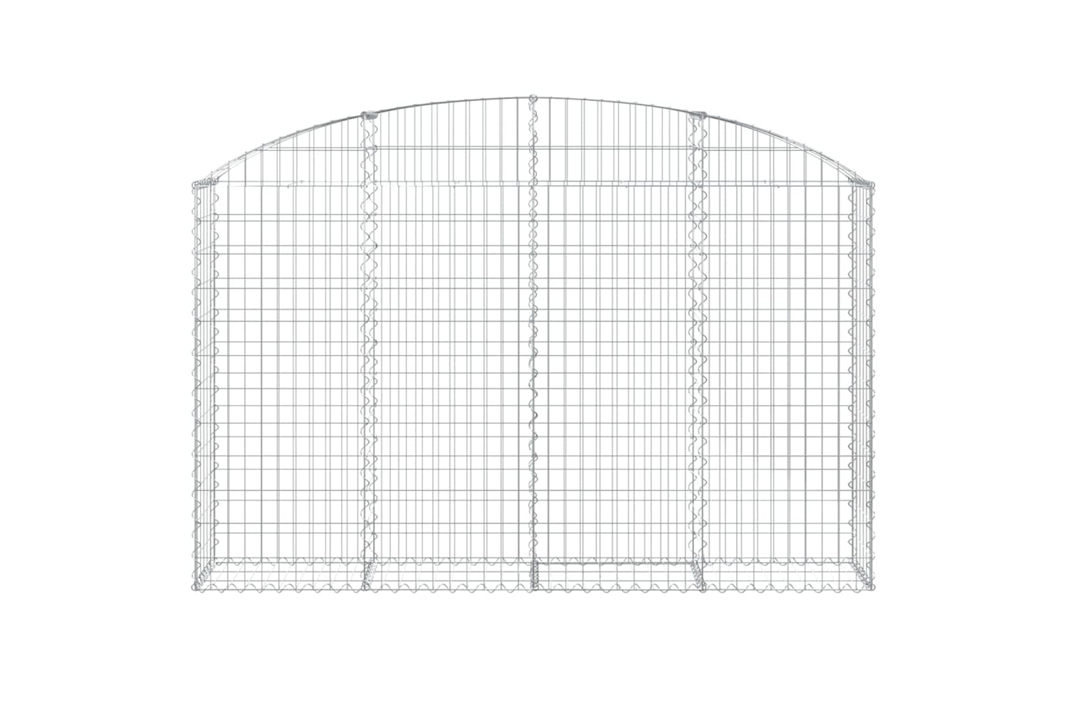 vidaXL 153466 Arched Gabion Basket 200x30x120/140cm Galvanised Iron-2