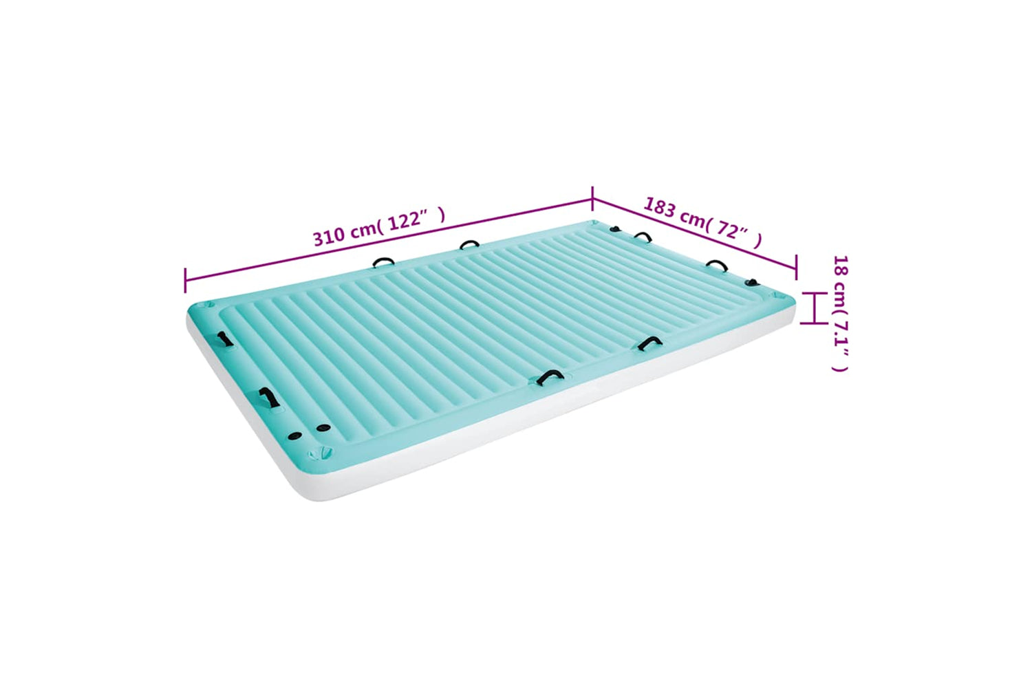 Intex 93768 Intex Inflatable Lounger Blue 310x183 Cm Vinyl-5