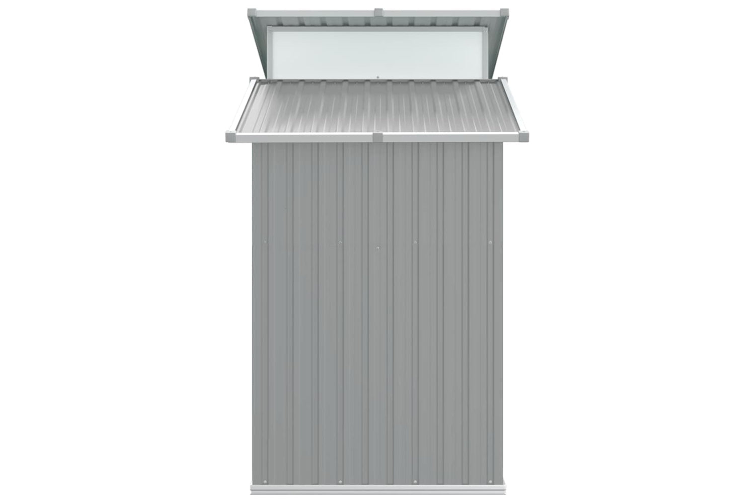 vidaXL 316243 Garden Shed Grey 270x130x208.5cm Galvanised Steel-4