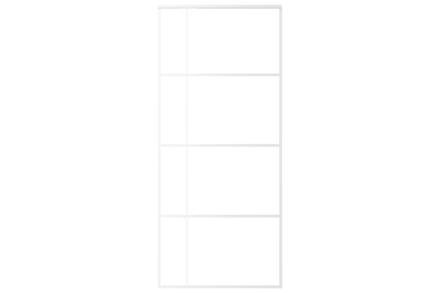 Vidaxl 151685 Sliding Door Frosted Esg Glass And Aluminium 90x205 Cm White-3