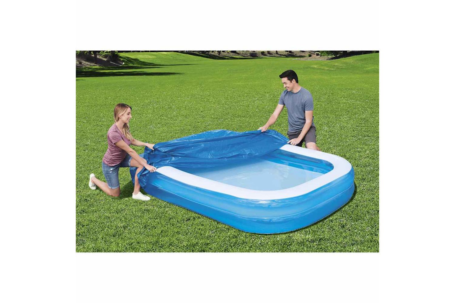 Bestway 92907 Flowclear Pool Cover 262x175x51 Cm-2