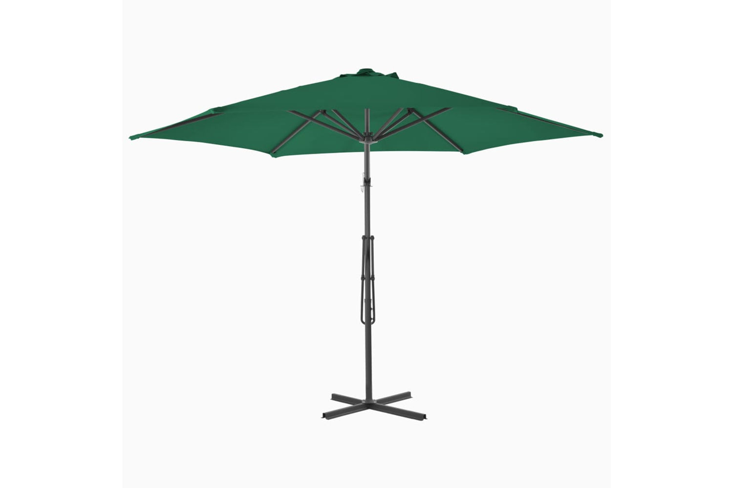 vidaXL 44885 Outdoor Parasol With Steel Pole 300cm Green-3