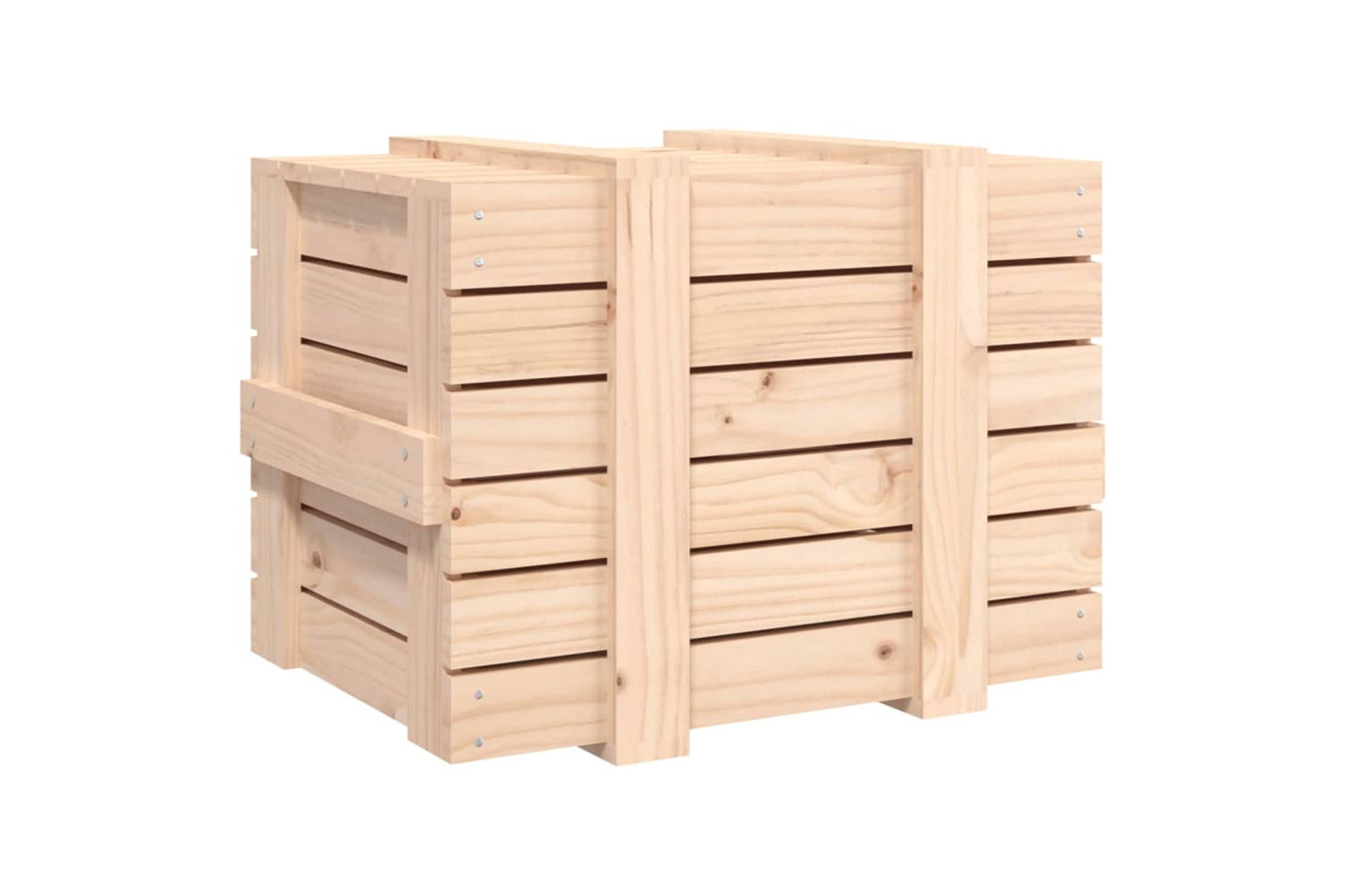 vidaXL 824993 Storage Box 58x40.5x42cm Solid Wood Pine-5