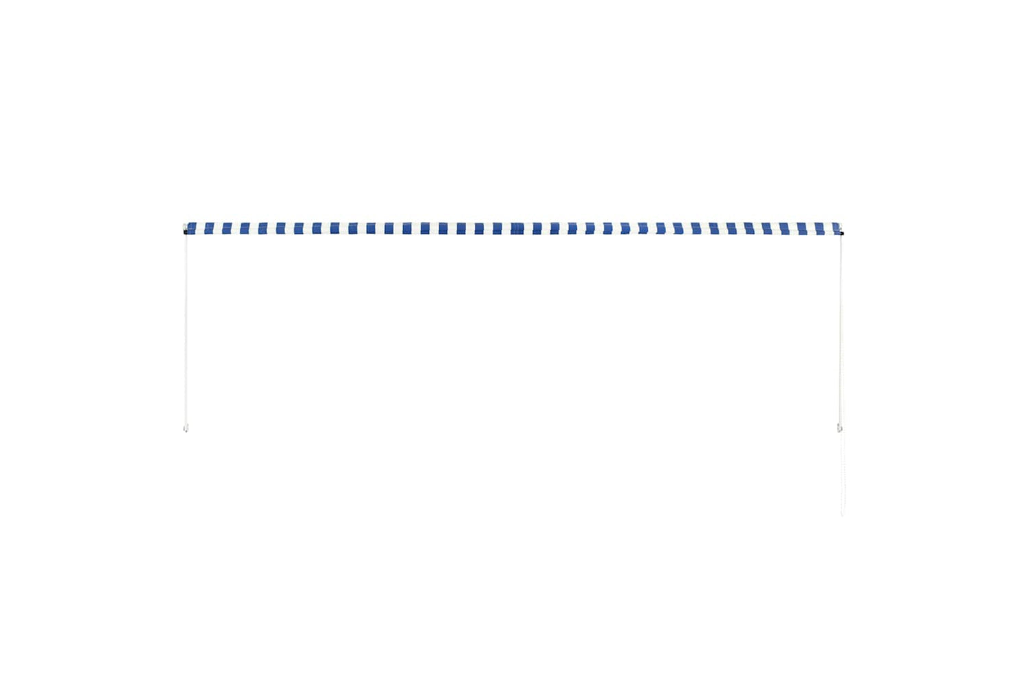 Vidaxl Retractable Awning 400x150 Cm Blue And White-4