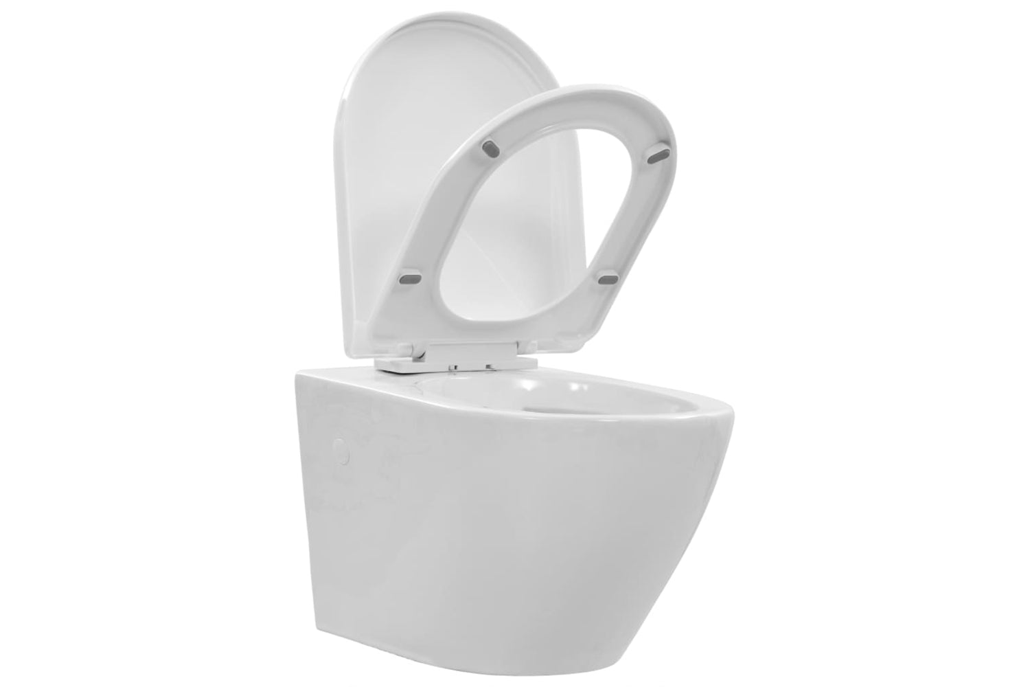 Vidaxl 145237 Wall Hung Rimless Toilet Ceramic White-2