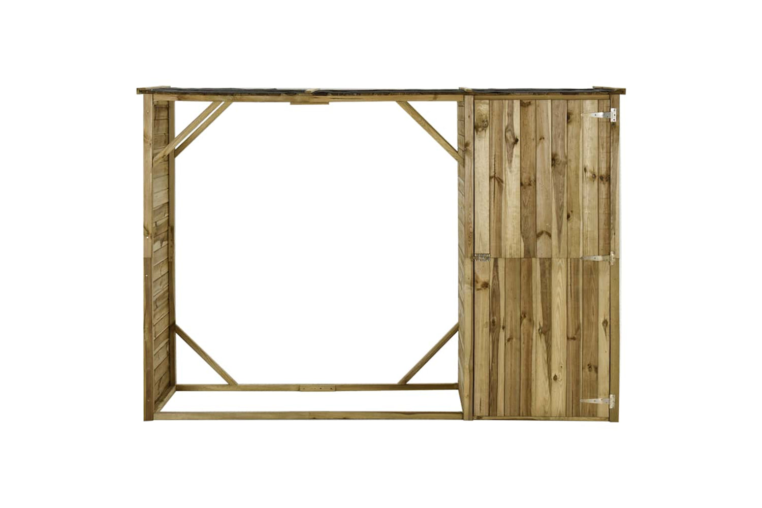 vidaXL 45137 Garden Firewood Tool Storage Shed Pinewood 253x80x170cm-3