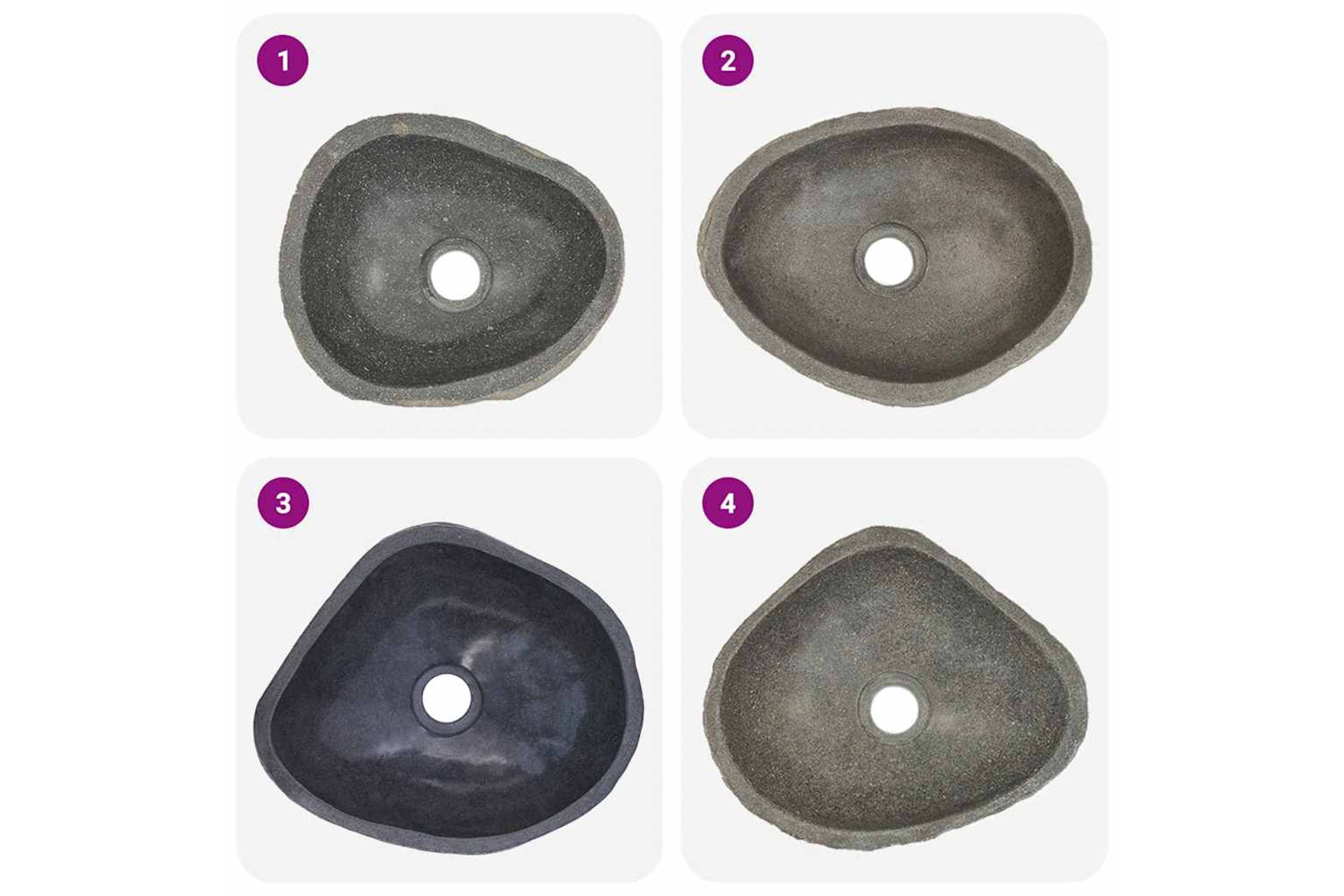 Vidaxl Basin River Stone Oval (29-38)x(24-31) Cm-4