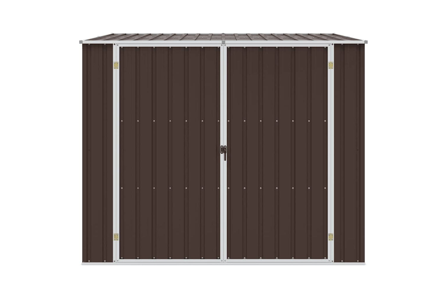 vidaXL 46256 Garden Shed Brown 195x198x159cm Galvanised Steel-4