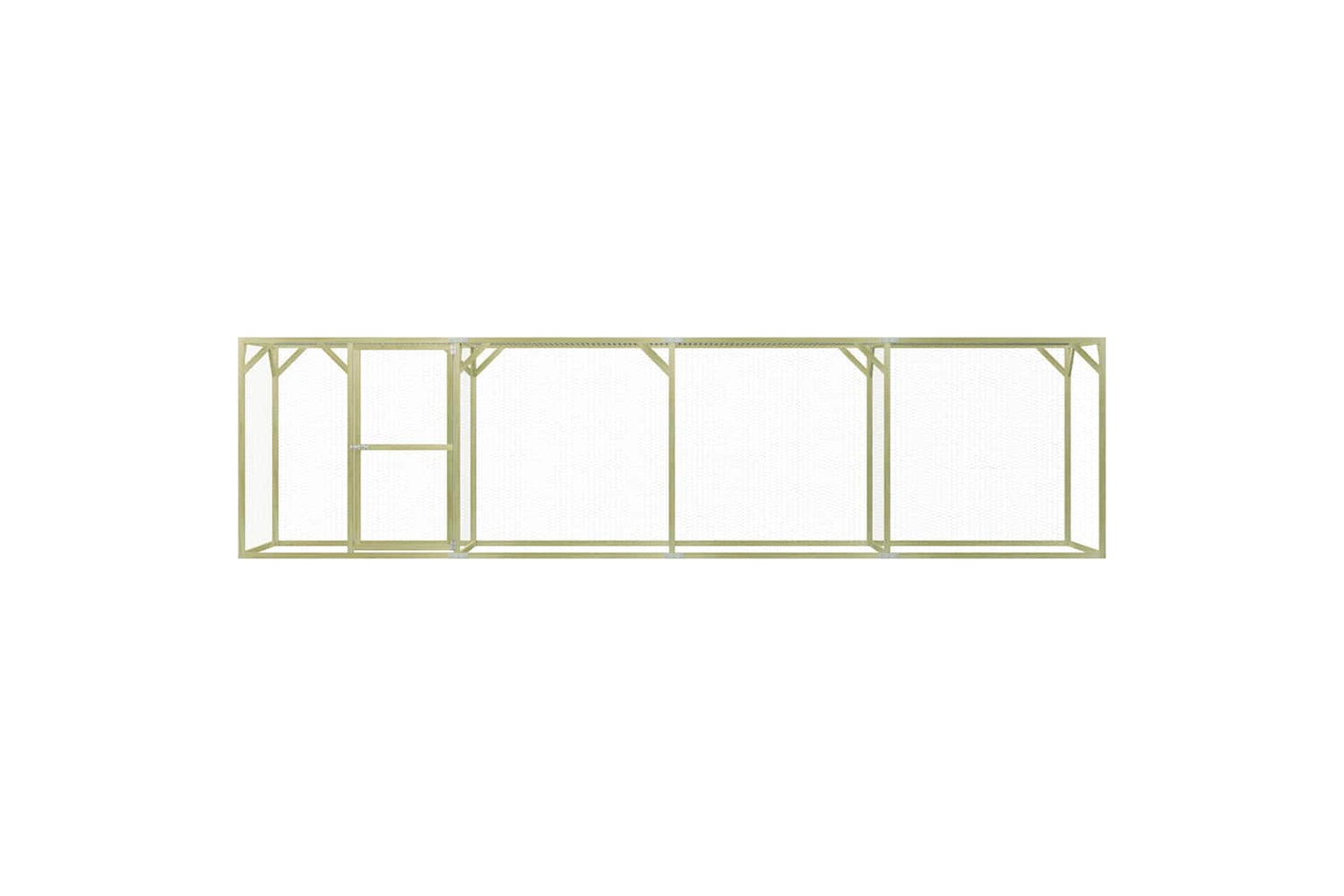 Vidaxl 278405 Chicken Cage 1.5x6x1.5 M Impregnated Pinewood-2