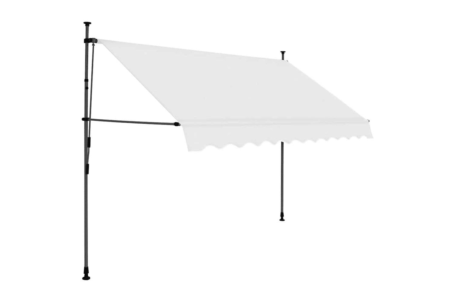 vidaXL 145873 Manual Retractable Awning With Led 300cm Cream-2