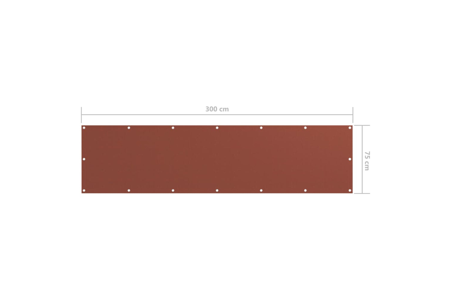 vidaXL 134972 Balcony Screen Terracotta 75x300cm Oxford Fabric-5