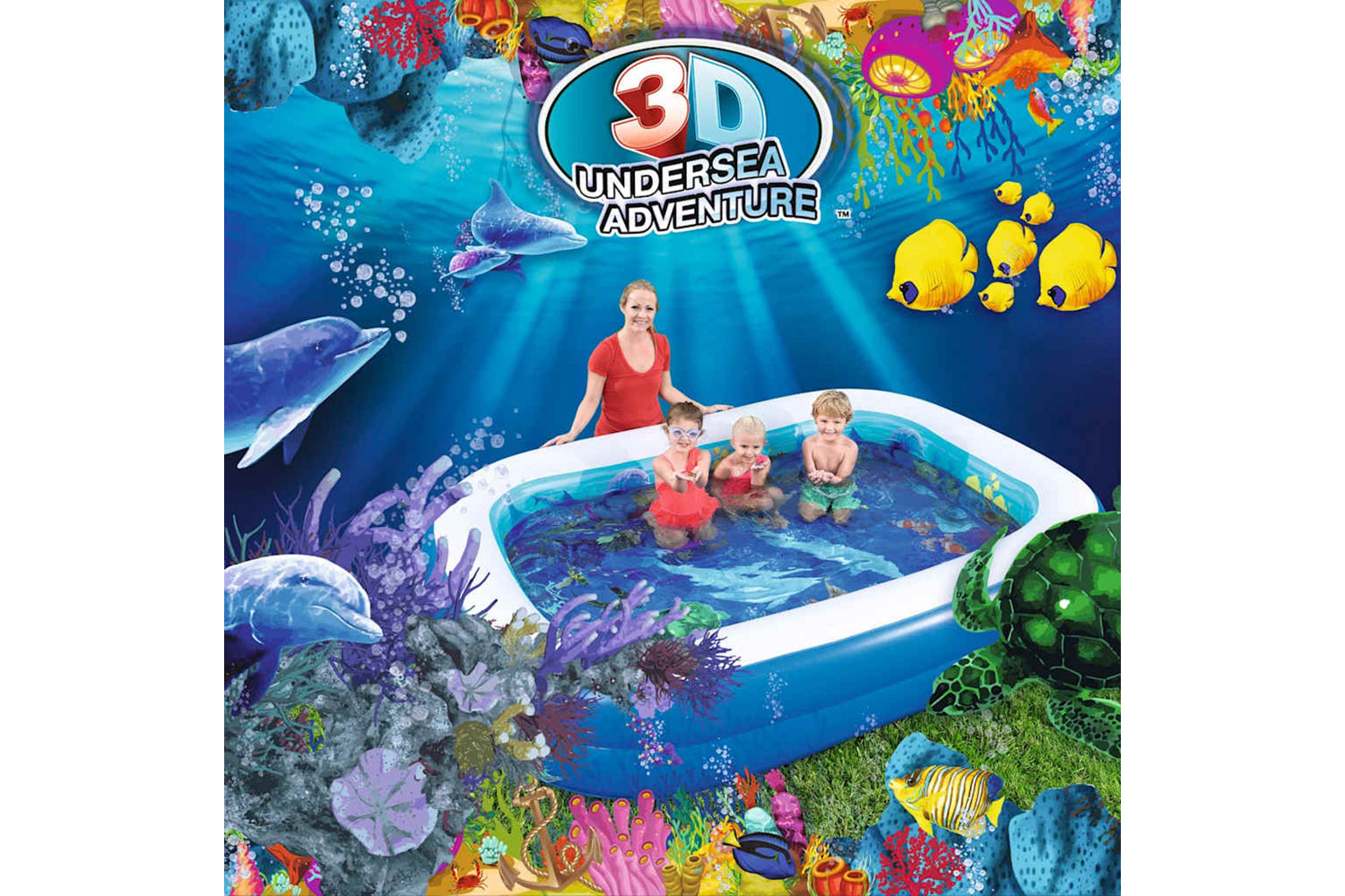 Bestway 91250 Undersea Adventure Inflatable Pool 54177-7