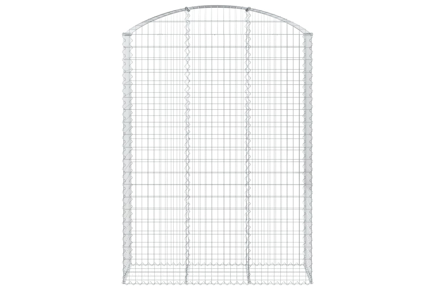vidaXL 153460 Arched Gabion Basket 150x50x200/220cm Galvanised Iron-2