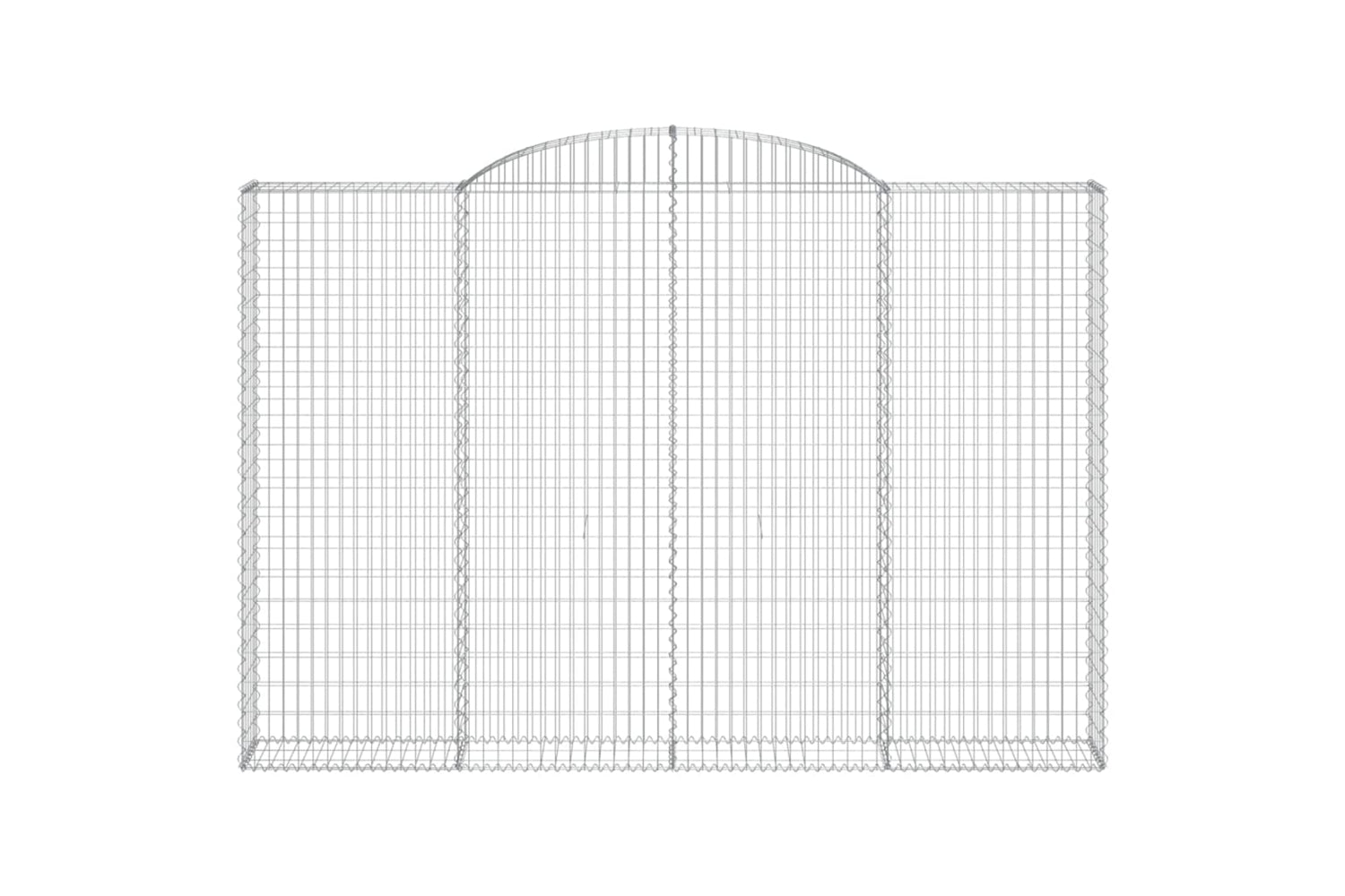 vidaXL 153510 Arched Gabion Basket 300x30x200/220cm Galvanised Iron-2