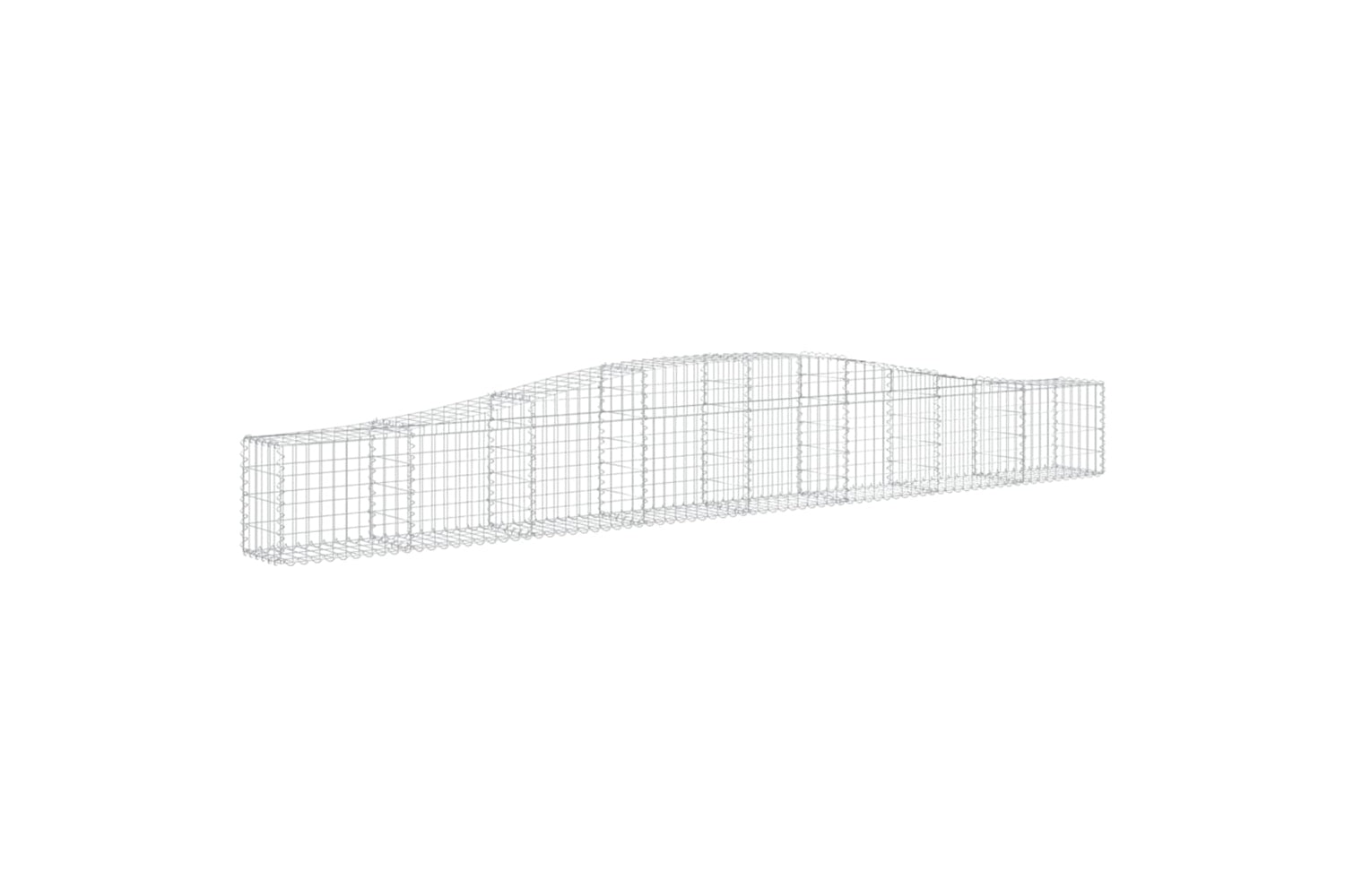 vidaXL 3145789 Arched Gabion Baskets 4 Pcs 400x30x40/60cm Galvanised Iron-2