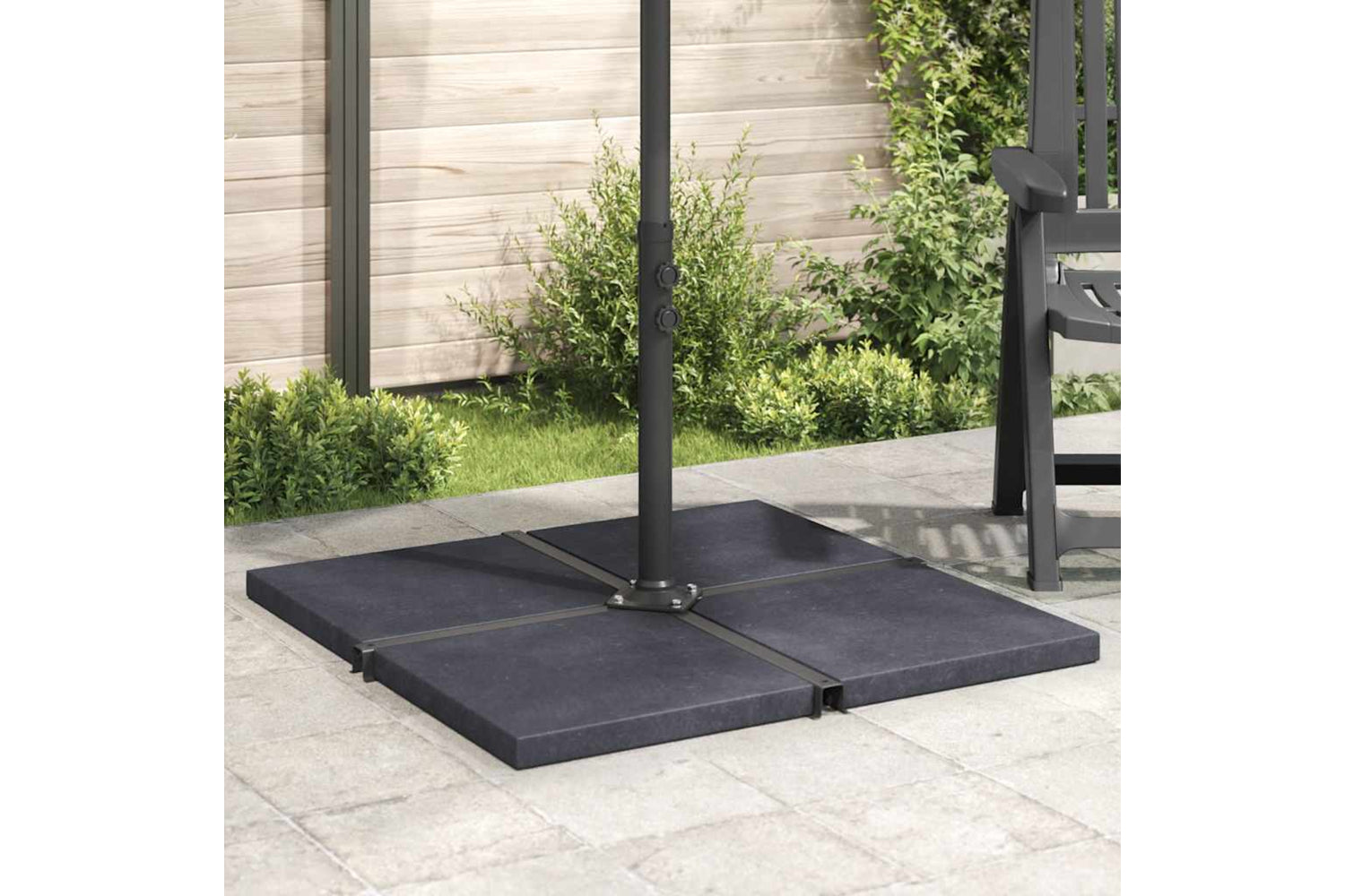 Vidaxl 313669 Umbrella Weight Plate Black Granite Square 25 Kg-2