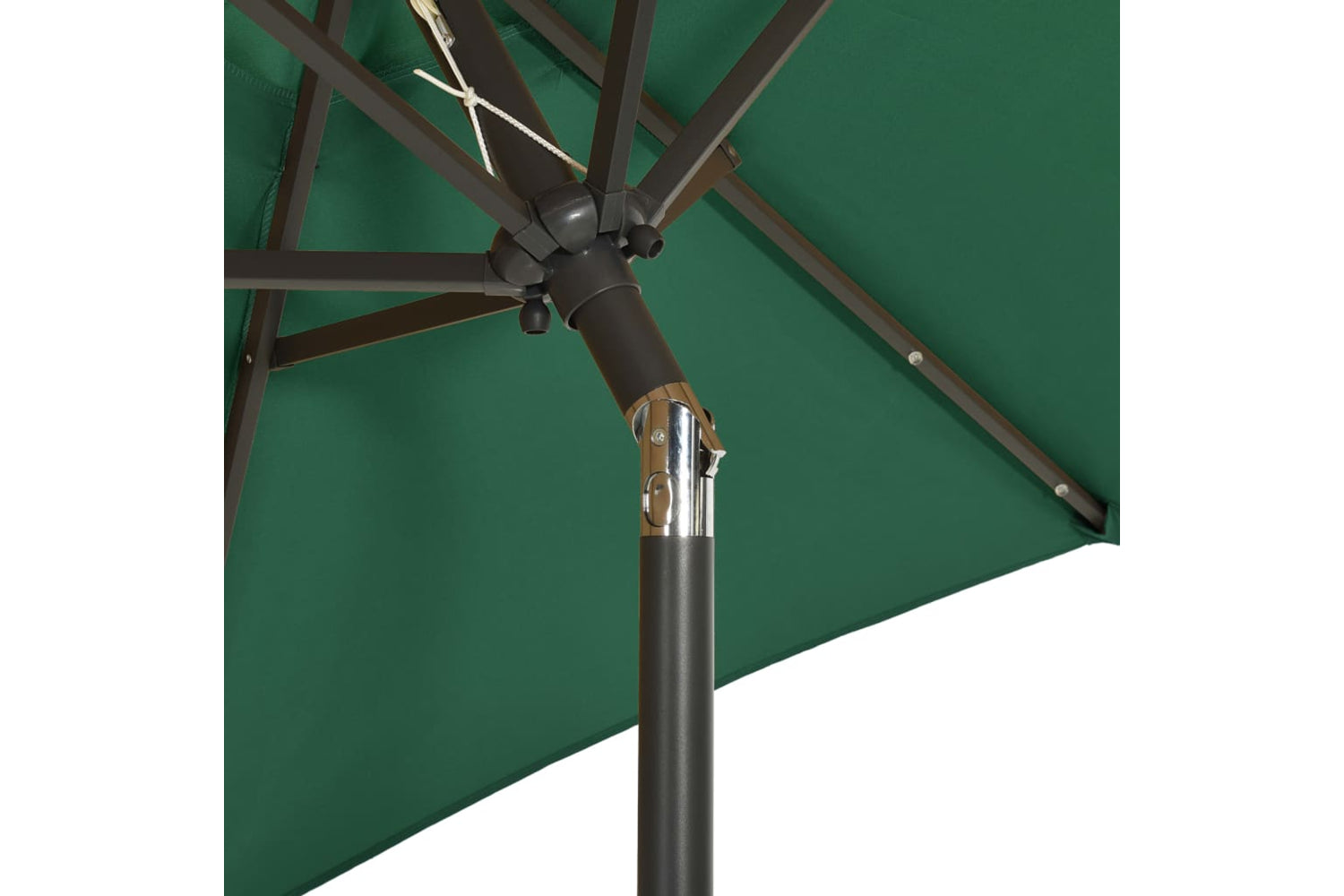 Vidaxl 313558 Parasol With Led Lights Green 200x211 Cm Aluminium-6