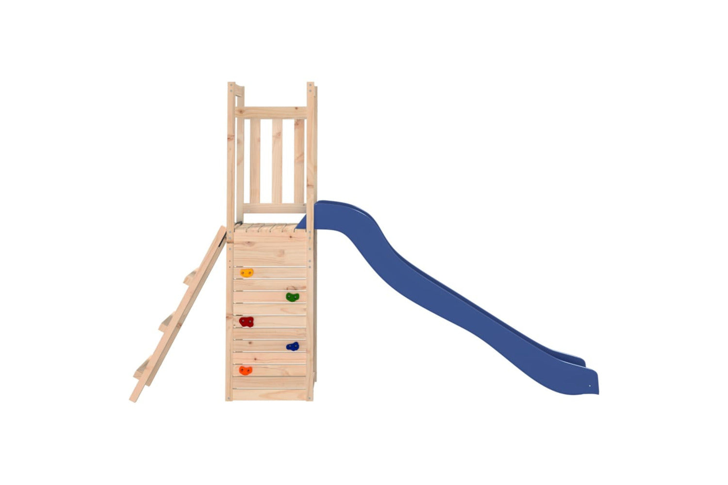 Vidaxl 3155912 Playhouse With Slide Rockwall Solid Wood Pine-3