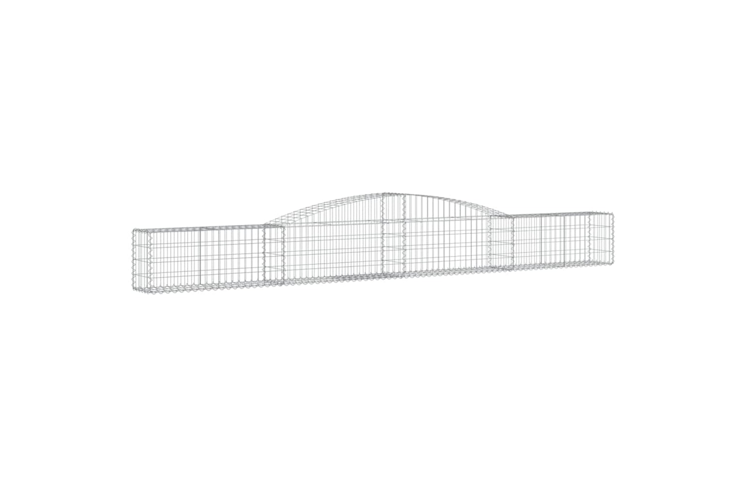 vidaXL 3146831 Arched Gabion Baskets 6 Pcs 400x30x40/60cm Galvanised Iron-2