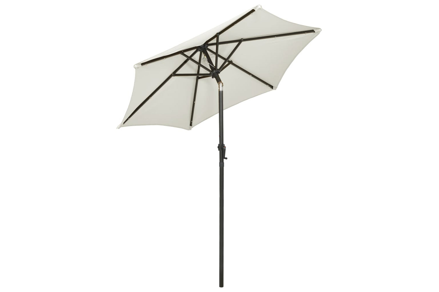 Vidaxl 313557 Parasol With Led Lights Sand 200x211 Cm Aluminium-4
