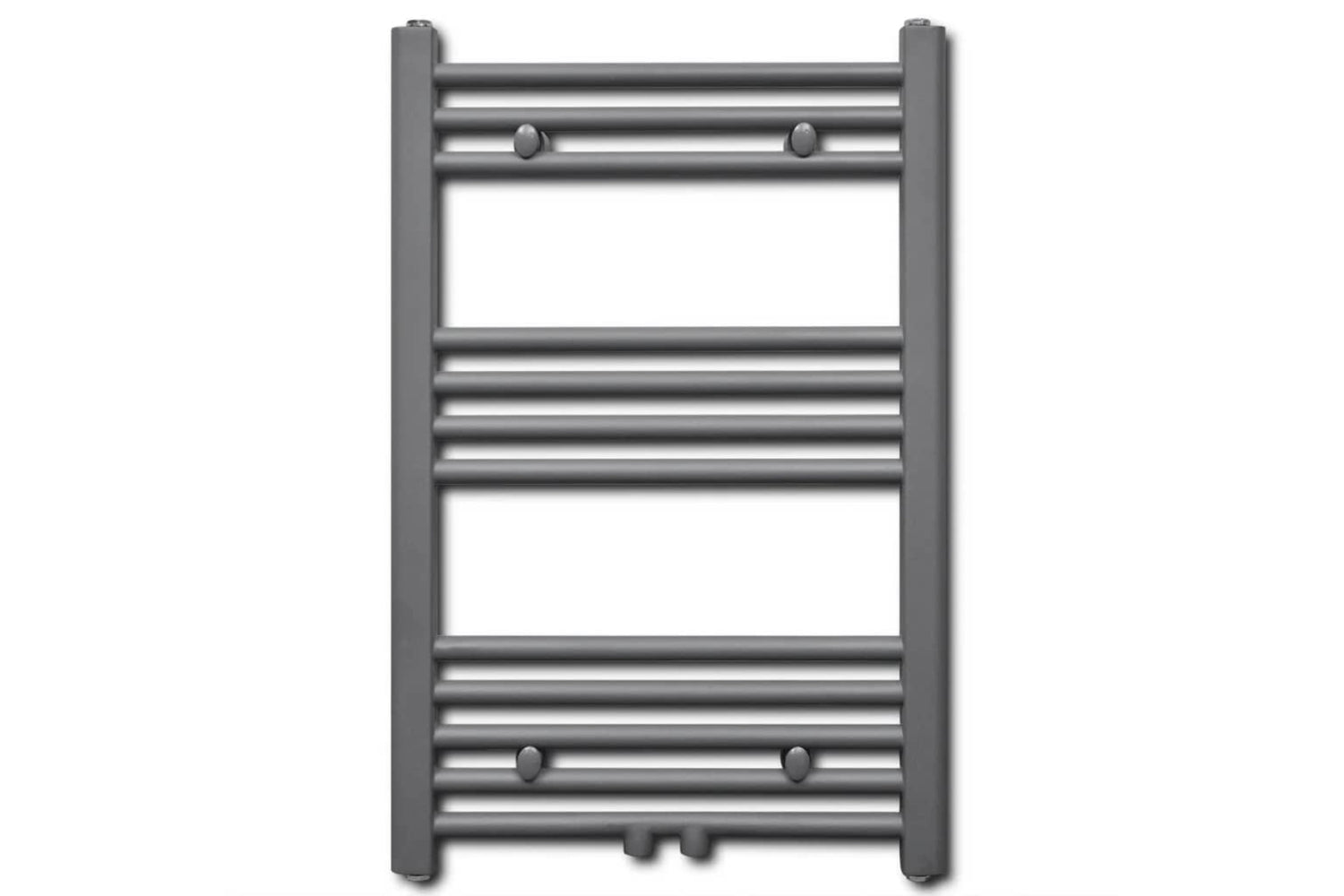 Vidaxl 141889 Grey Bathroom Central Heating Towel Rail Radiator Straight 500x764mm-2