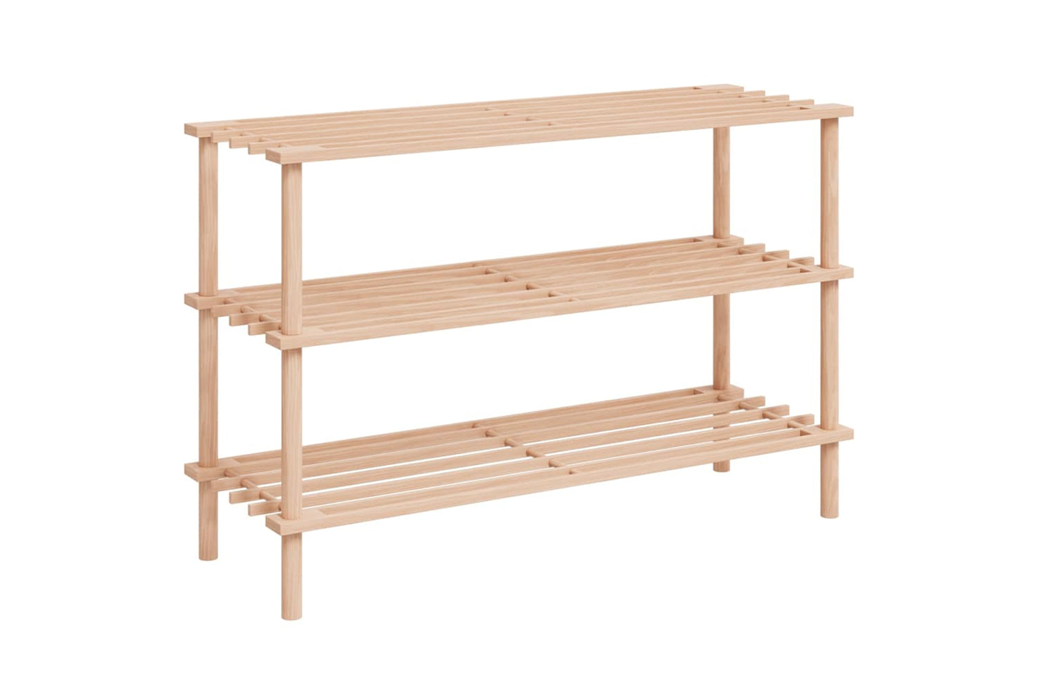 Vidaxl 241065 3-tier Shoe Racks 2 Pcs Solid Fir Wood-2