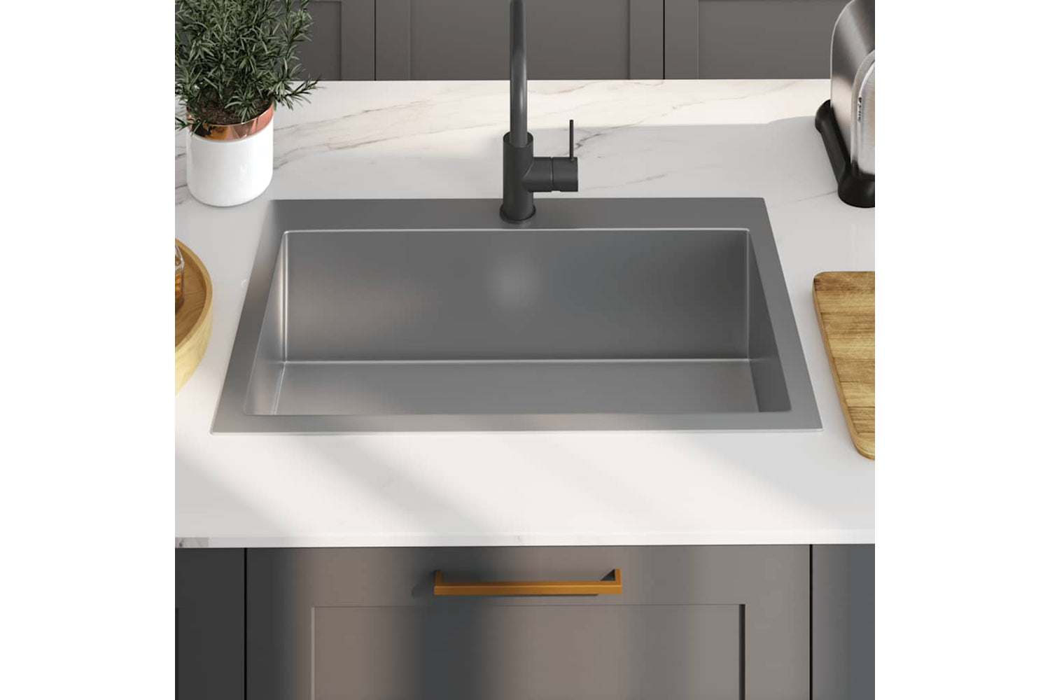Vidaxl 51514 Handmade Kitchen Sink Stainless Steel-2