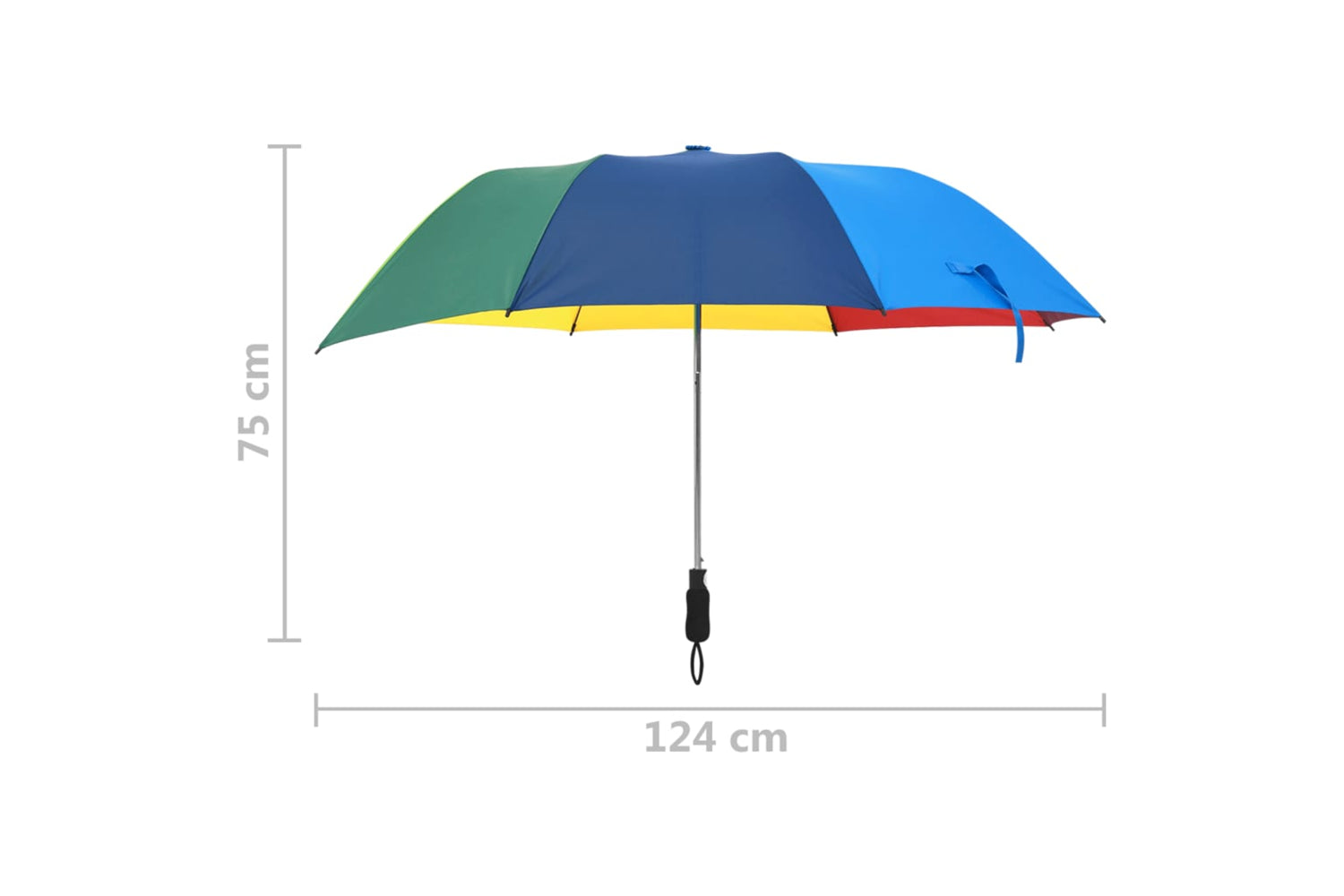 vidaXL 149143 Automatic Folding Umbrella Multicolour 124cm-7