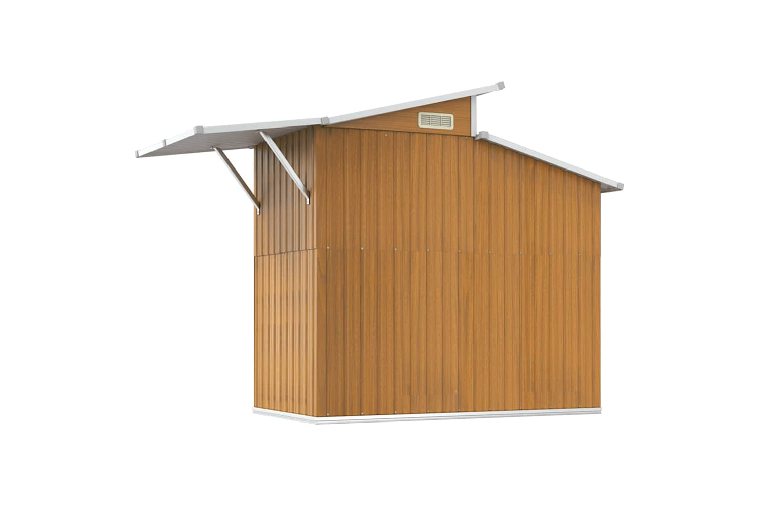vidaXL 316245 Garden Shed Brown 270x130x208.5cm Galvanised Steel-5