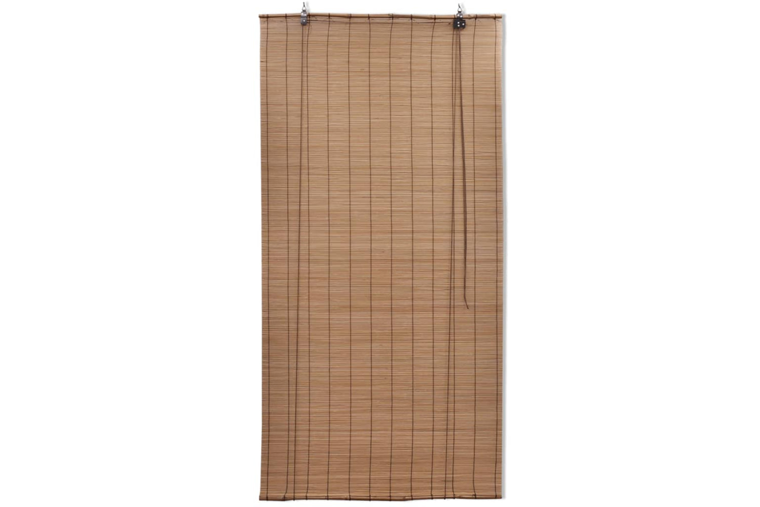 vidaXL 3057519 Bamboo Roller Blinds 2 Pcs 100 X 160cm Brown-2