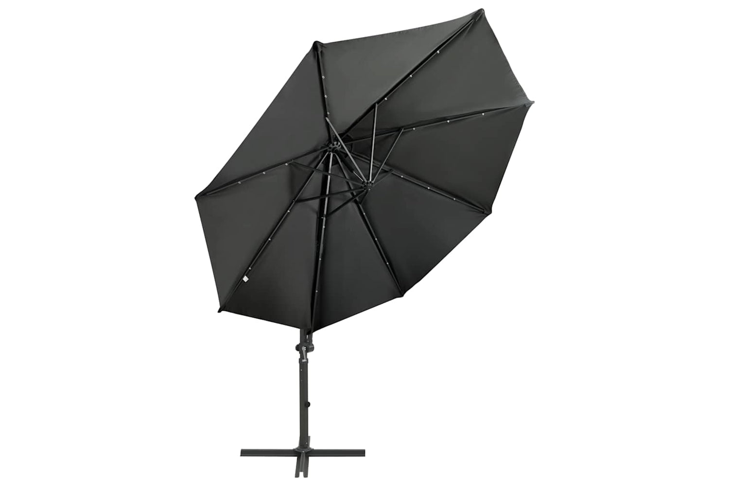 Vidaxl 312330 Cantilever Umbrella With Pole And Led Lights Anthracite 300 Cm-3